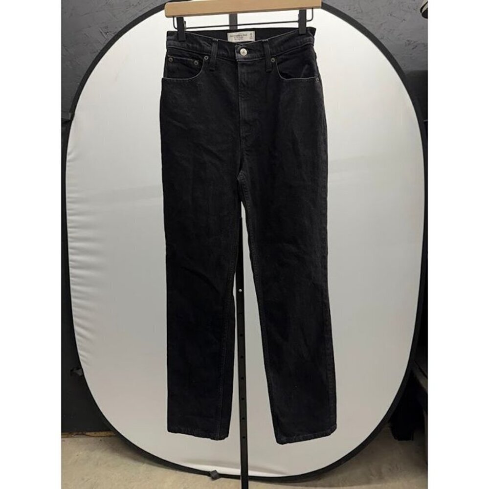 Abercrombie & Fitch Black The 90's Straight Ultra High Rise Jeans